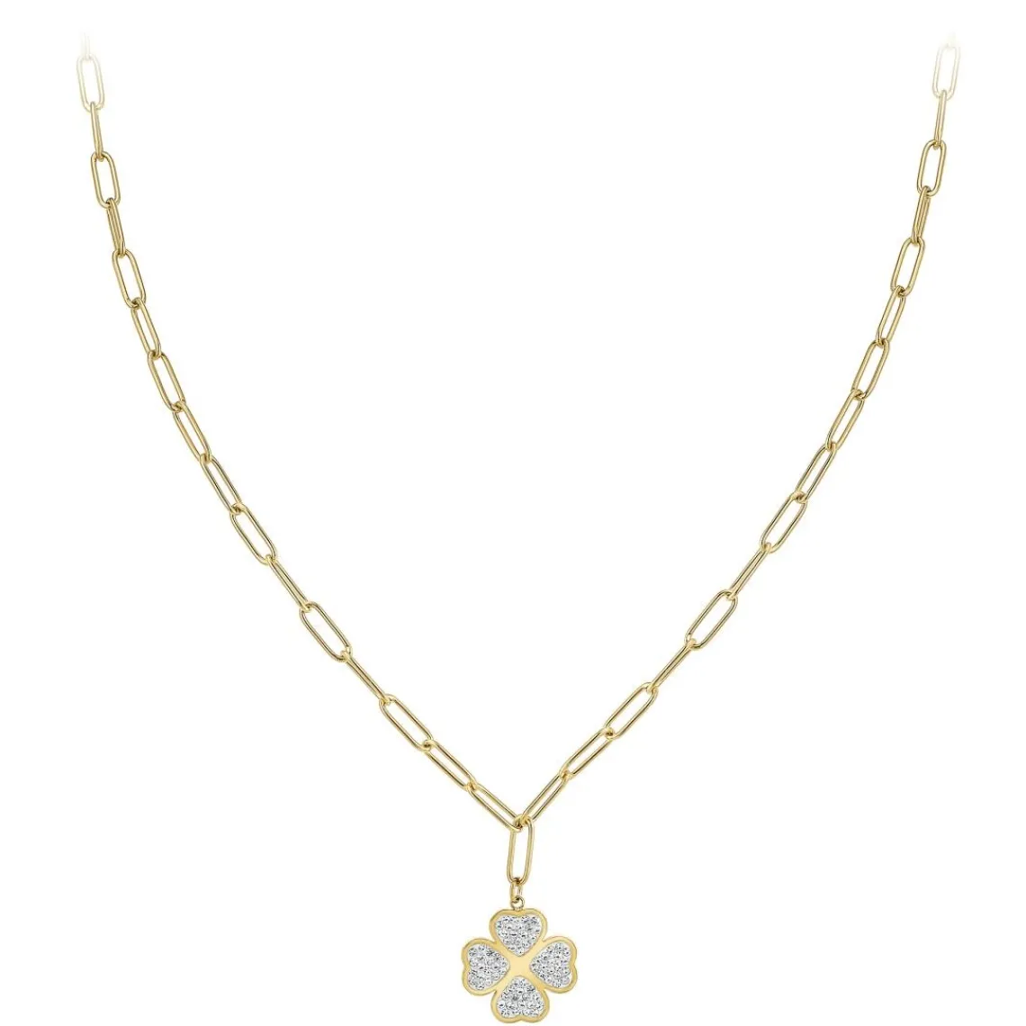 So Charm Bijoux Collier Femme So Charm - B3201-DORE - Collier Trèfle Doré | Femme Collier Et Pendentif