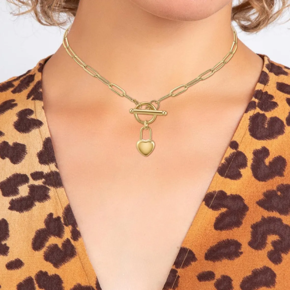 So Charm Bijoux Collier Femme So Charm - B3229-DORE - Collier Coeur Doré | Femme Collier Et Pendentif