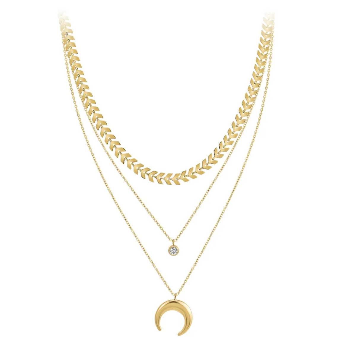 So Charm Bijoux Collier Femme So Charm - B3090-DORE - Collier Mode Doré | Femme Collier Et Pendentif