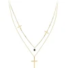 So Charm Bijoux Collier Femme So Charm - B3091-DORE - Collier Croix Doré | Femme Collier Et Pendentif
