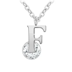 So Charm Bijoux Collier Femme So Charm - B1498-F - Collier Initiale Argenté | Femme Collier Et Pendentif
