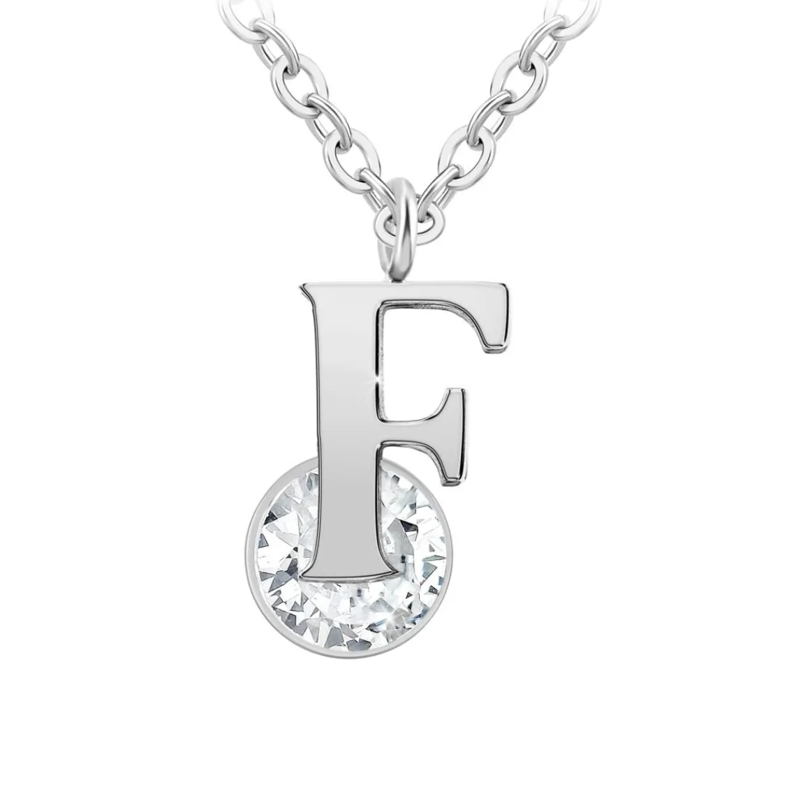 So Charm Bijoux Collier Femme So Charm - B1498-F - Collier Initiale Argenté | Femme Collier Et Pendentif