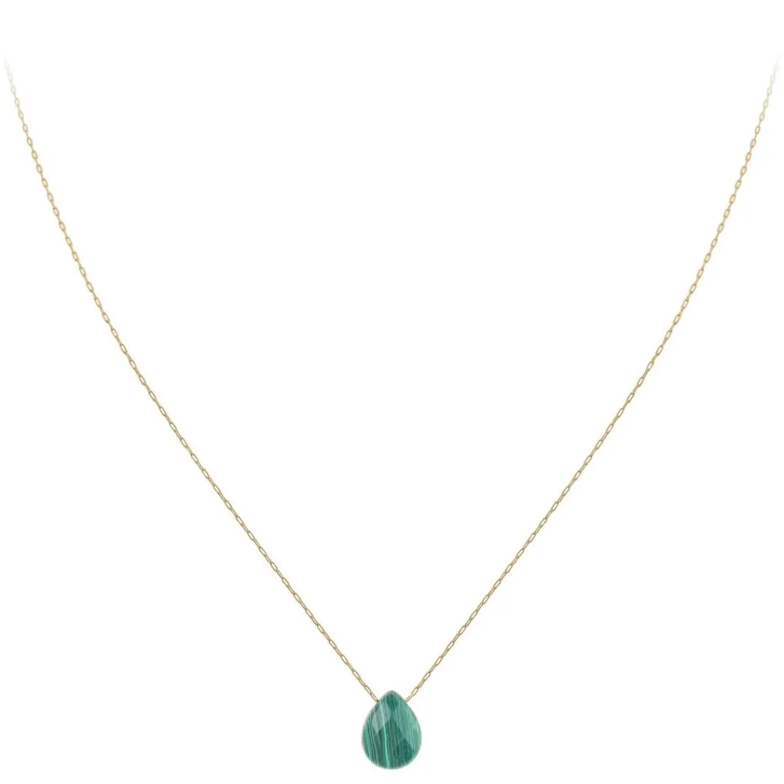 So Charm Bijoux Collier Femme So Charm - B2498-MALACHITE - Collier Mode Doré | Femme Collier Et Pendentif