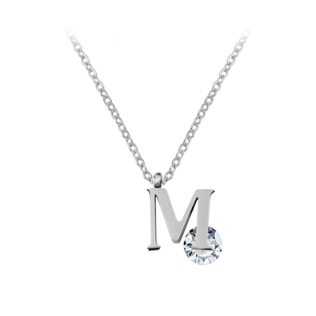 So Charm Bijoux Collier Femme So Charm - B1498-M - Collier Initiale Argenté | Femme Collier Et Pendentif