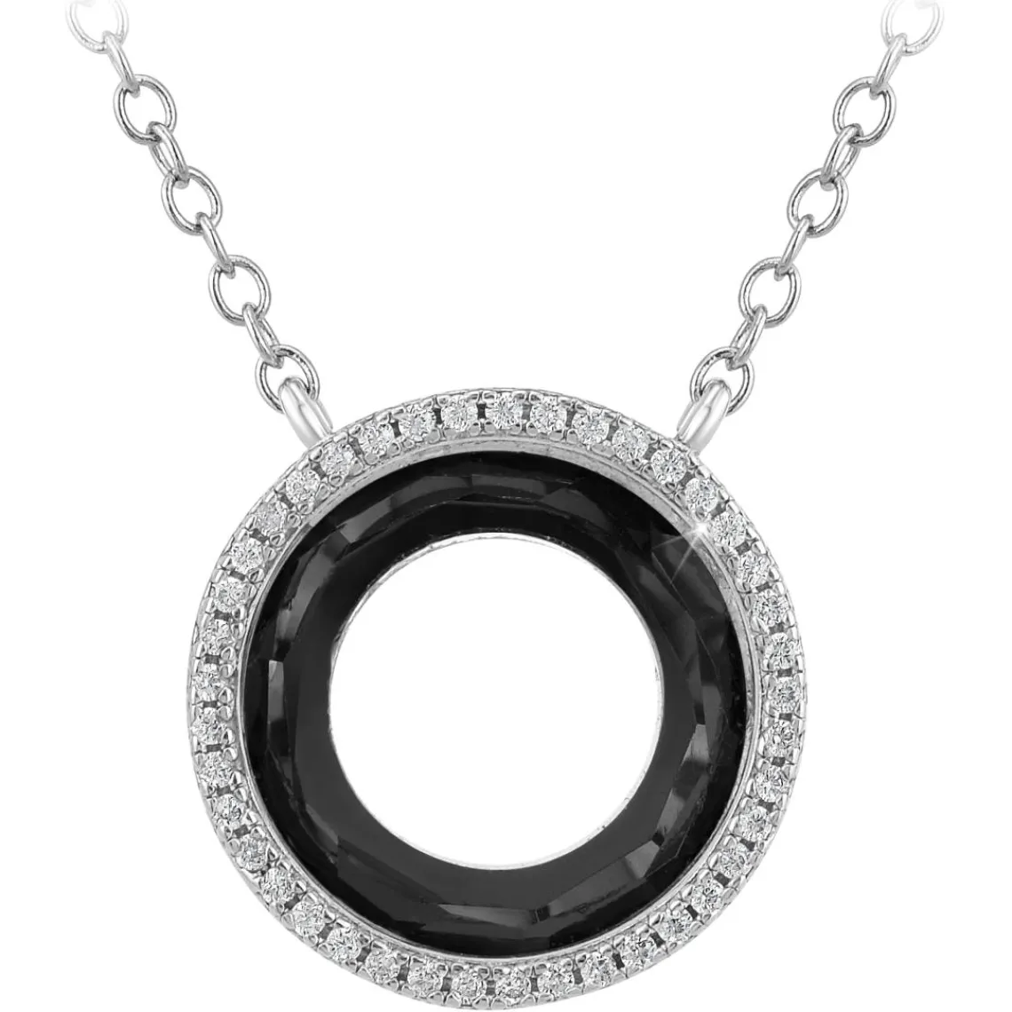 So Charm Bijoux Collier Femme So Charm - B4234-NOIR - Collier Mode Argenté | Femme Collier Et Pendentif