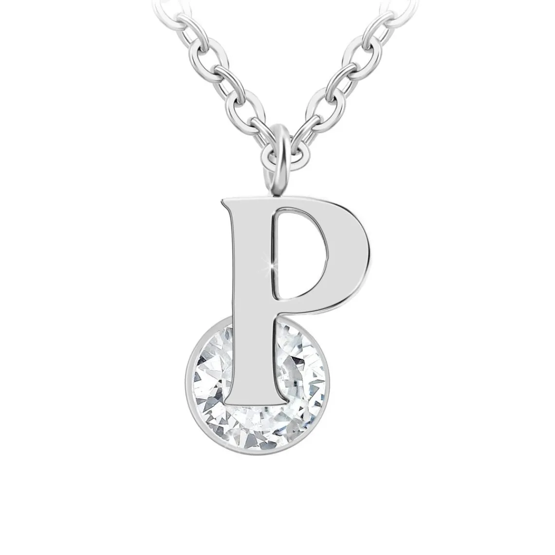 So Charm Bijoux Collier Femme So Charm - B1498-P - Collier Initiale Argenté | Femme Collier Et Pendentif