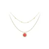 So Charm Bijoux Collier Femme So Charm - B2126-ROUGE+B2370-DORE - Collier Mode Doré | Femme Collier Et Pendentif