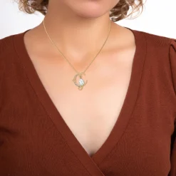 So Charm Bijoux Collier Femme So Charm - BS1542-DORE-CRYS - Collier Chat Doré | Femme Collier Et Pendentif
