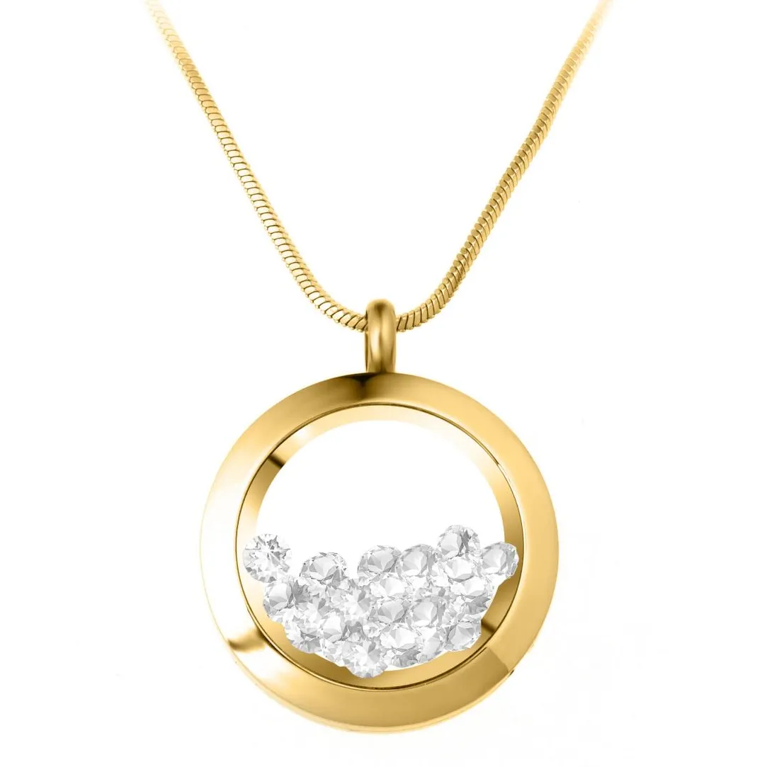 So Charm Bijoux Collier Femme So Charm - BS1362-DORE-CRYS - Collier Mode Doré | Femme Collier Et Pendentif