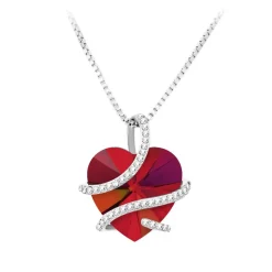 So Charm Bijoux Collier Femme So Charm - BS1409-RED - Collier Coeur Argenté | Femme Collier Et Pendentif