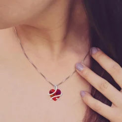 So Charm Bijoux Collier Femme So Charm - BS1409-RED - Collier Coeur Argenté | Femme Collier Et Pendentif