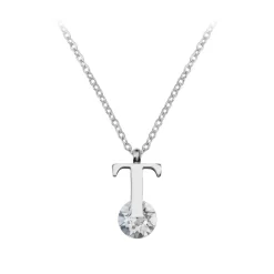 So Charm Bijoux Collier Femme So Charm - B1498-T - Collier Initiale Argenté | Femme Collier Et Pendentif