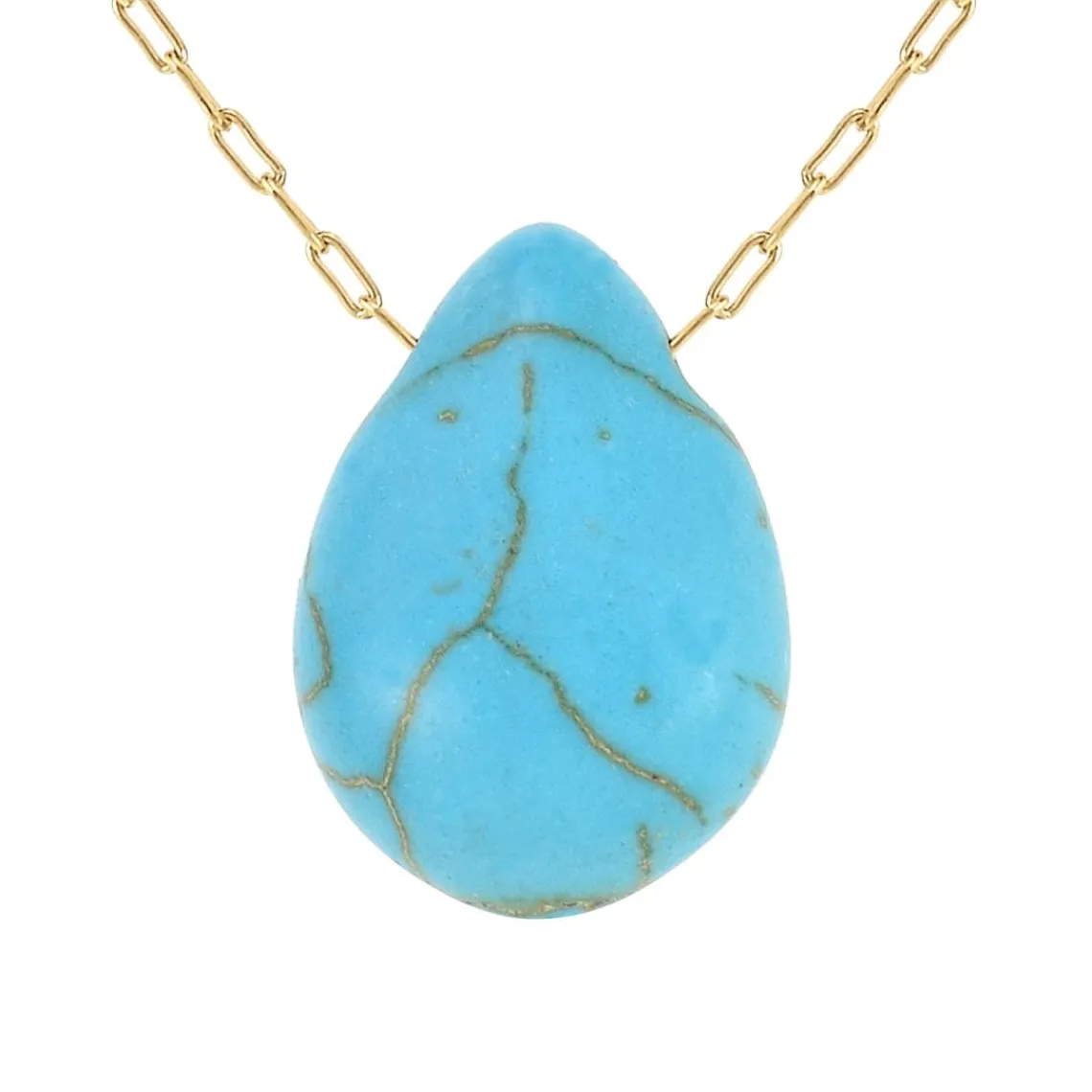 So Charm Bijoux Collier Femme So Charm - B2498-TURQUOISE - Collier Mode Doré | Femme Collier Et Pendentif