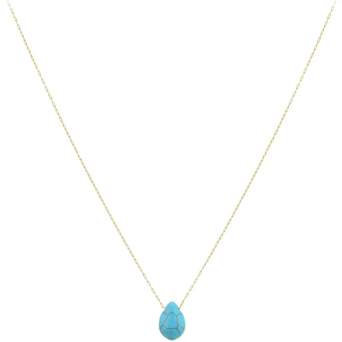 So Charm Bijoux Collier Femme So Charm - B2498-TURQUOISE - Collier Mode Doré | Femme Collier Et Pendentif
