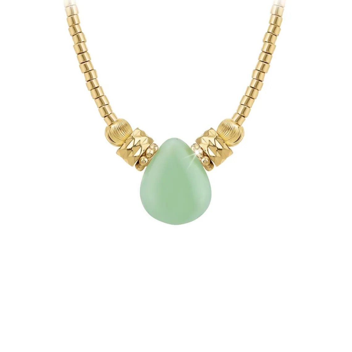 So Charm Bijoux Collier Femme So Charm - B4179-VERT - Collier Mode Doré | Femme Collier Et Pendentif
