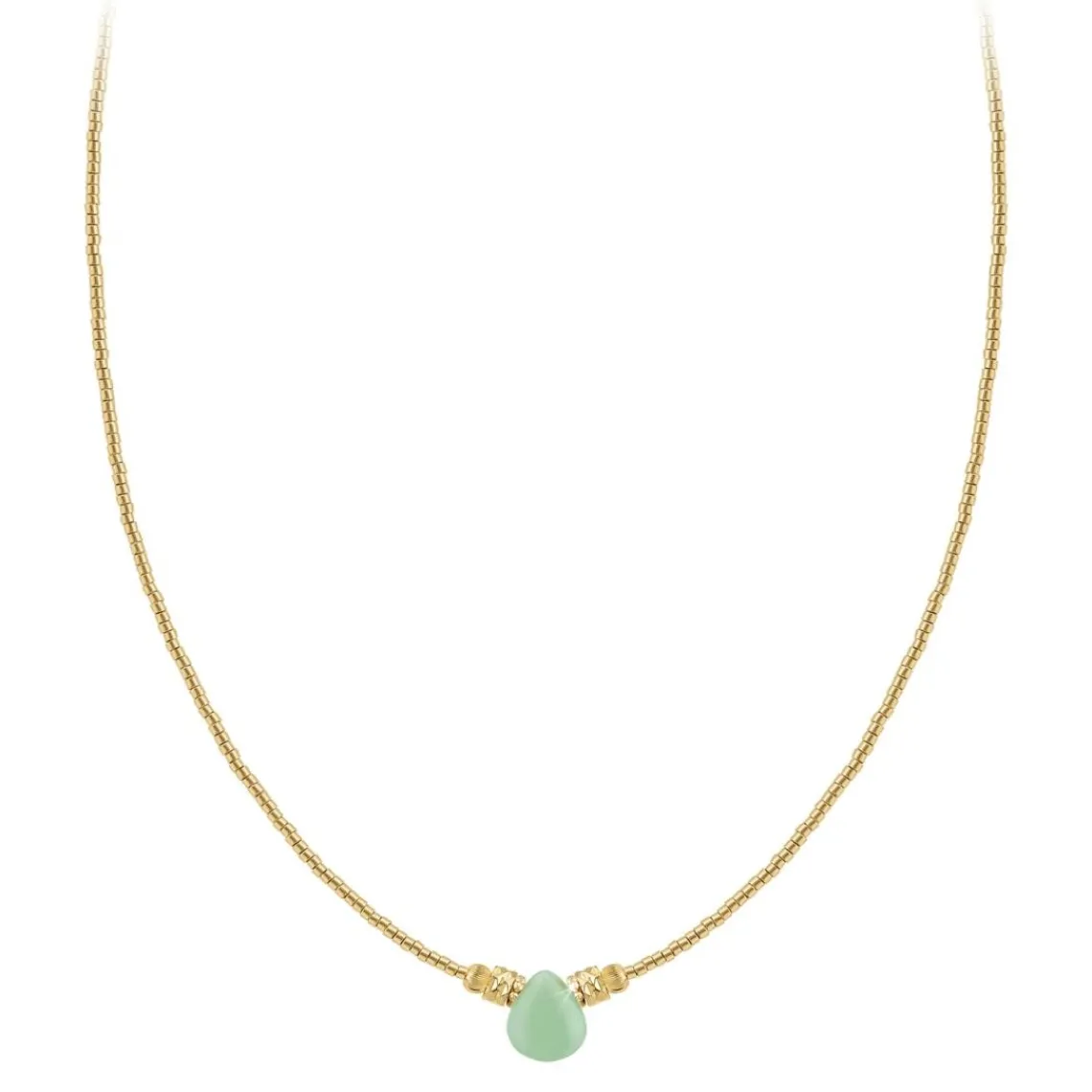 So Charm Bijoux Collier Femme So Charm - B4179-VERT - Collier Mode Doré | Femme Collier Et Pendentif