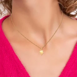So Charm Bijoux Collier Femme So Charm - collier trèfle doré | Femme Collier Et Pendentif