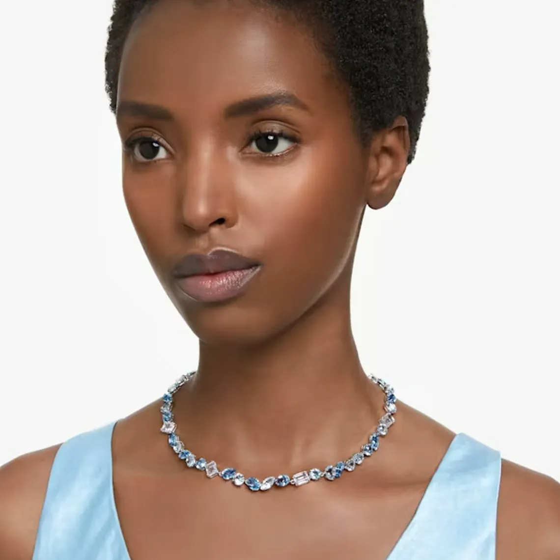Swarovski Bijoux Collier Femme Swarovski 5666007 Gema ALL ARD - BLU/RHS | Femme Collier Et Pendentif