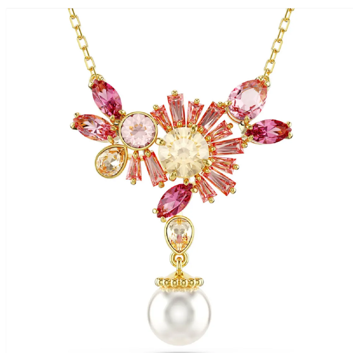 Swarovski Bijoux Collier Femme Swarovski Gema Pearl - 5688490 rose,doré | Femme Collier Et Pendentif