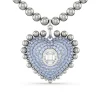 Swarovski Bijoux Collier Femme Swarovski Hyperbola Heart Large - 5680645 bleu,argent | Femme Collier Et Pendentif