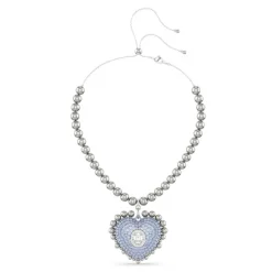 Swarovski Bijoux Collier Femme Swarovski Hyperbola Heart Large - 5680645 bleu,argent | Femme Collier Et Pendentif