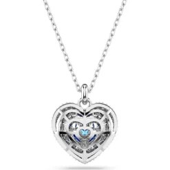Swarovski Bijoux Collier Femme Swarovski Hyperbola Heart - 5680403 bleu,argent | Femme Collier Et Pendentif