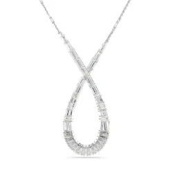 Swarovski Bijoux Collier Femme Swarovski Hyperbola L - 5679438 blanc,argent | Femme Collier Et Pendentif