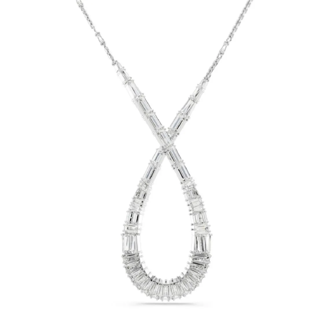 Swarovski Bijoux Collier Femme Swarovski Hyperbola L - 5679438 blanc,argent | Femme Collier Et Pendentif