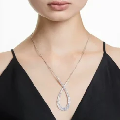 Swarovski Bijoux Collier Femme Swarovski Hyperbola L - 5679438 blanc,argent | Femme Collier Et Pendentif