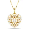 Swarovski Bijoux Collier Femme Swarovski Hyperbola Heart - 5680399 doré | Femme Collier Et Pendentif