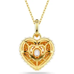 Swarovski Bijoux Collier Femme Swarovski Hyperbola Heart - 5680399 doré | Femme Collier Et Pendentif