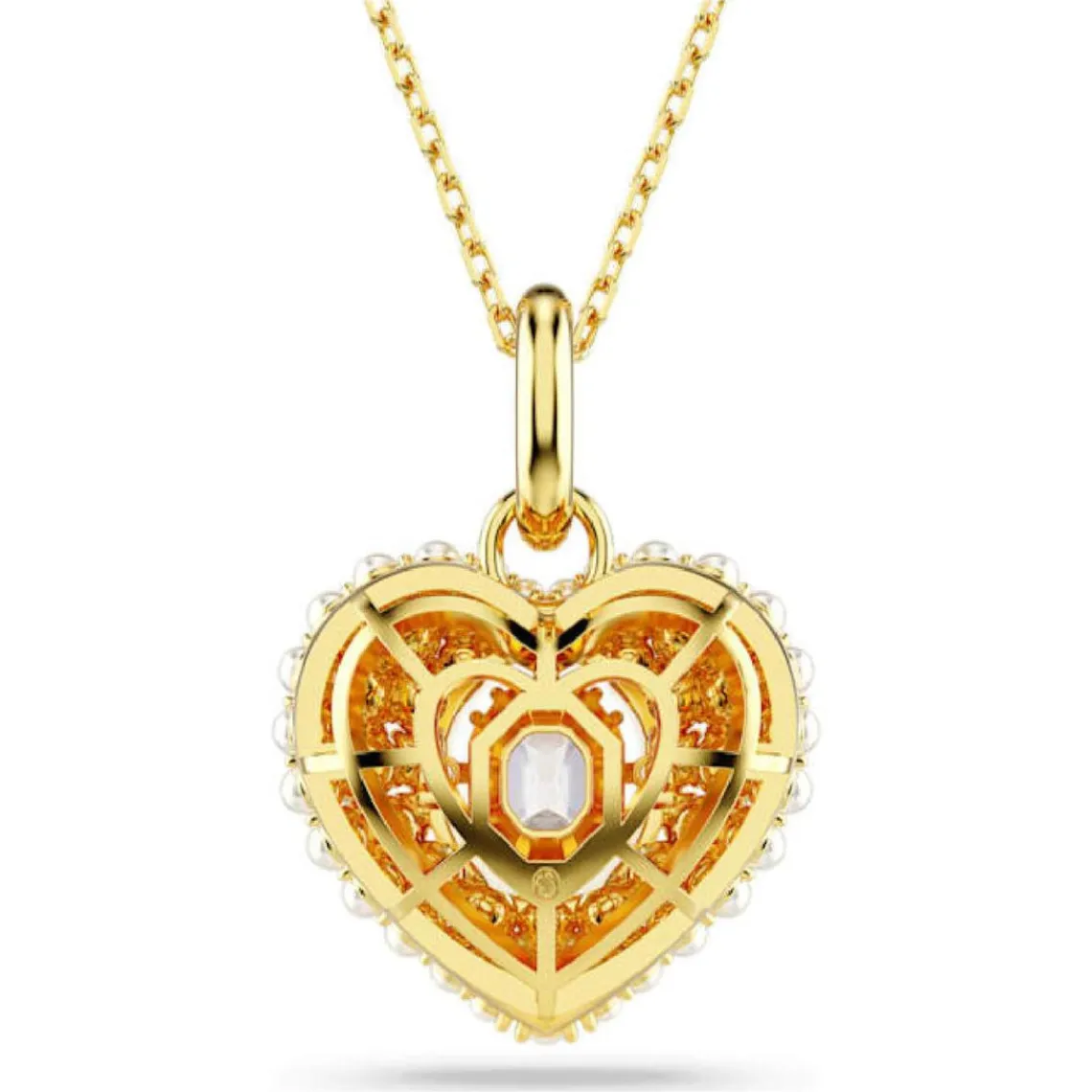 Swarovski Bijoux Collier Femme Swarovski Hyperbola Heart - 5680399 doré | Femme Collier Et Pendentif