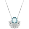 Swarovski Bijoux Collier Femme Swarovski Idyllia E - 5689195 bleu,argent | Femme Collier Et Pendentif