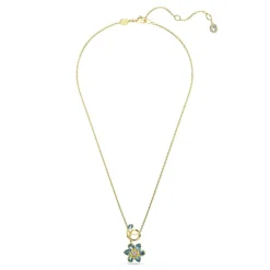 Swarovski Bijoux Collier Femme Swarovski Idyllia F Florere - 5709029 Plaqué or Bleu | Femme Collier Et Pendentif