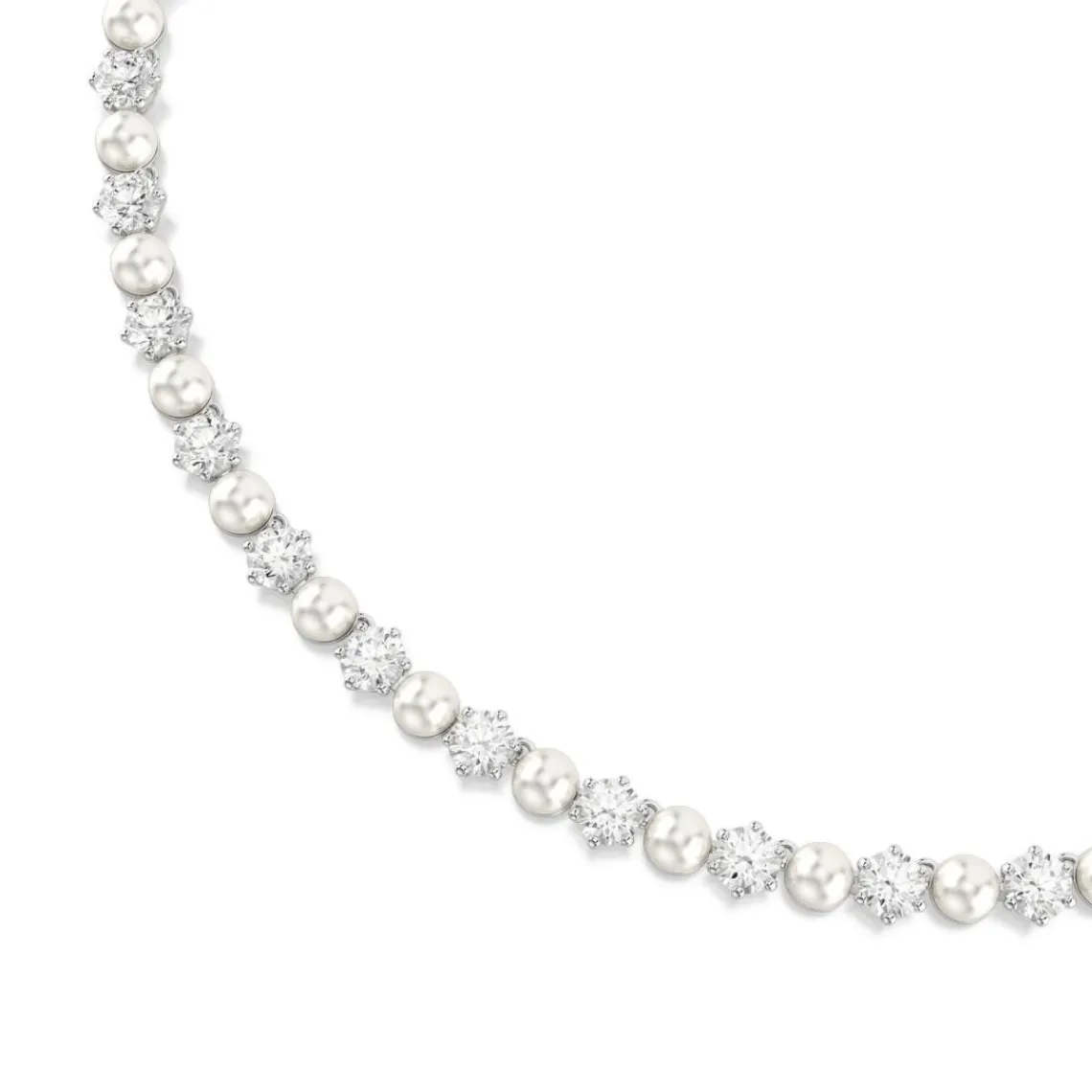 Swarovski Bijoux Collier Femme Swarovski Matrix Pearl - 5689623 Blanc Métal rhodié | Femme Collier Et Pendentif