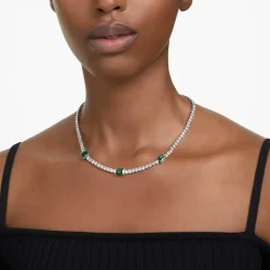 Swarovski Bijoux Collier Femme Swarovski Matrix TN 5666168 Green Stones - GRE/RHS M | Femme Collier Et Pendentif