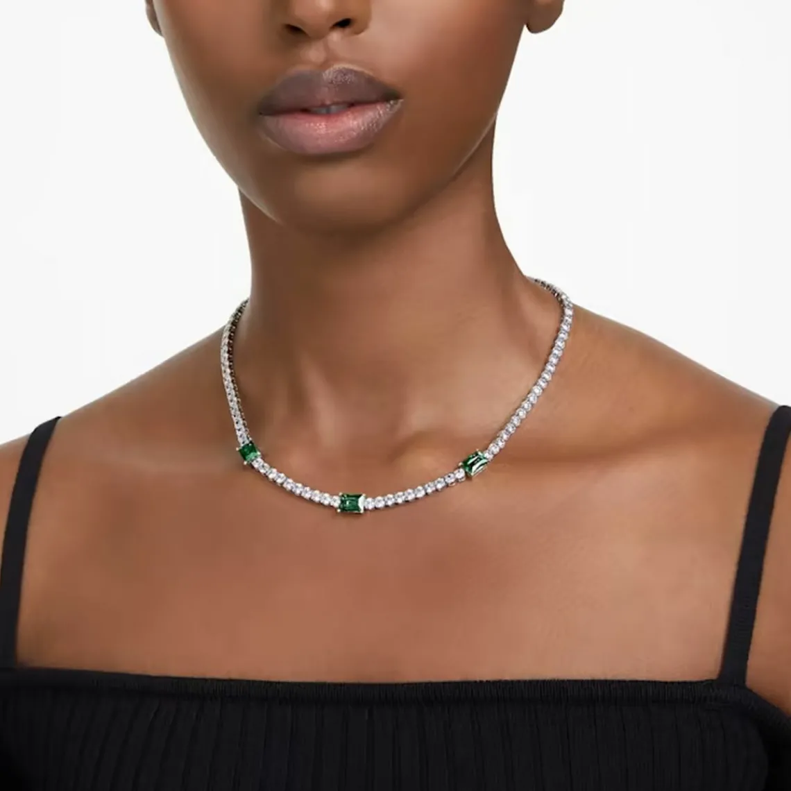 Swarovski Bijoux Collier Femme Swarovski Matrix TN 5666168 Green Stones - GRE/RHS M | Femme Collier Et Pendentif