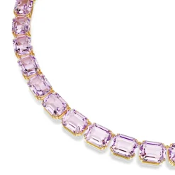 Swarovski Bijoux Collier Femme Swarovski Millenia - 5705754 Violet Plaqué or | Femme Collier Et Pendentif