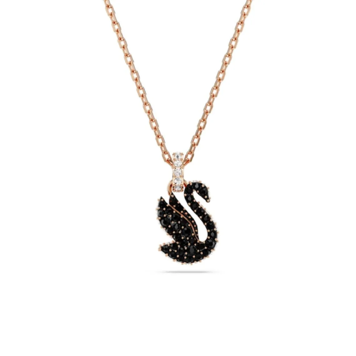 Swarovski Bijoux Collier Femme Swarovski Swan - 5678046 noir,doré rose | Femme Collier Et Pendentif