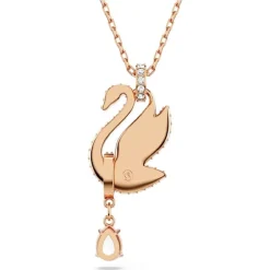 Swarovski Bijoux Collier Femme Swarovski Swan - 5678045 noir,doré rose | Femme Collier Et Pendentif