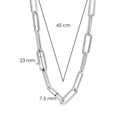 Ti Sento Collier Femme 3937ZI-45 - Argent | Femme Collier Et Pendentif