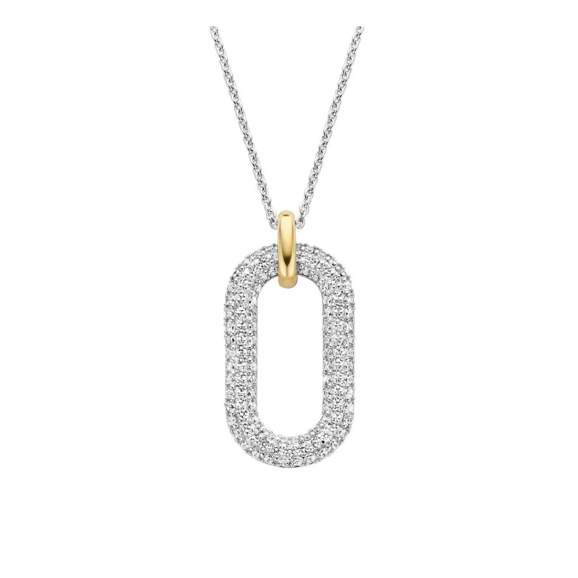 Ti Sento Collier Femme 3964ZY-42 - Argent, plaqué or | Femme Collier Et Pendentif