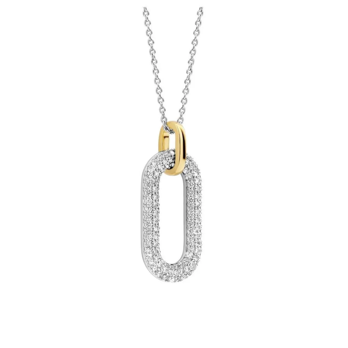 Ti Sento Collier Femme 3964ZY-42 - Argent, plaqué or | Femme Collier Et Pendentif
