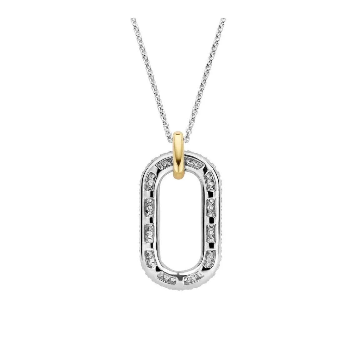Ti Sento Collier Femme 3964ZY-42 - Argent, plaqué or | Femme Collier Et Pendentif