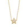 Maison de la Bijouterie Collier femme étoile oxyde de zirconium plaqué or UW3W5U45 | Femme Collier Et Pendentif