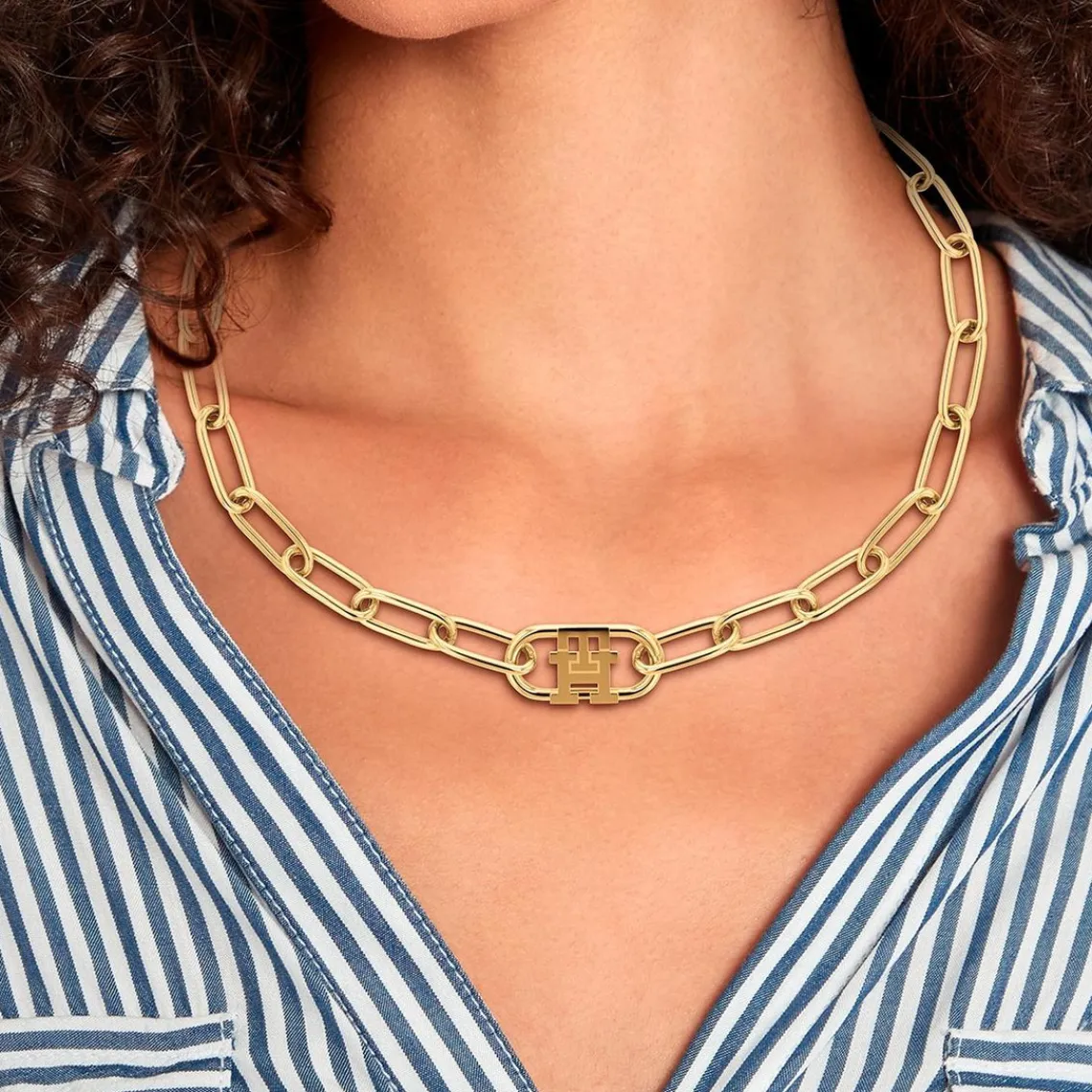 Tommy Hilfiger Bijoux Collier Femme Tommy Hilfiger - 2780721 Acier Doré | Femme Collier Et Pendentif