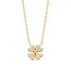 Maison de la Bijouterie Collier femme trèfle 4 feuilles oxyde plaqué or UW3W5645 | Femme Collier Et Pendentif
