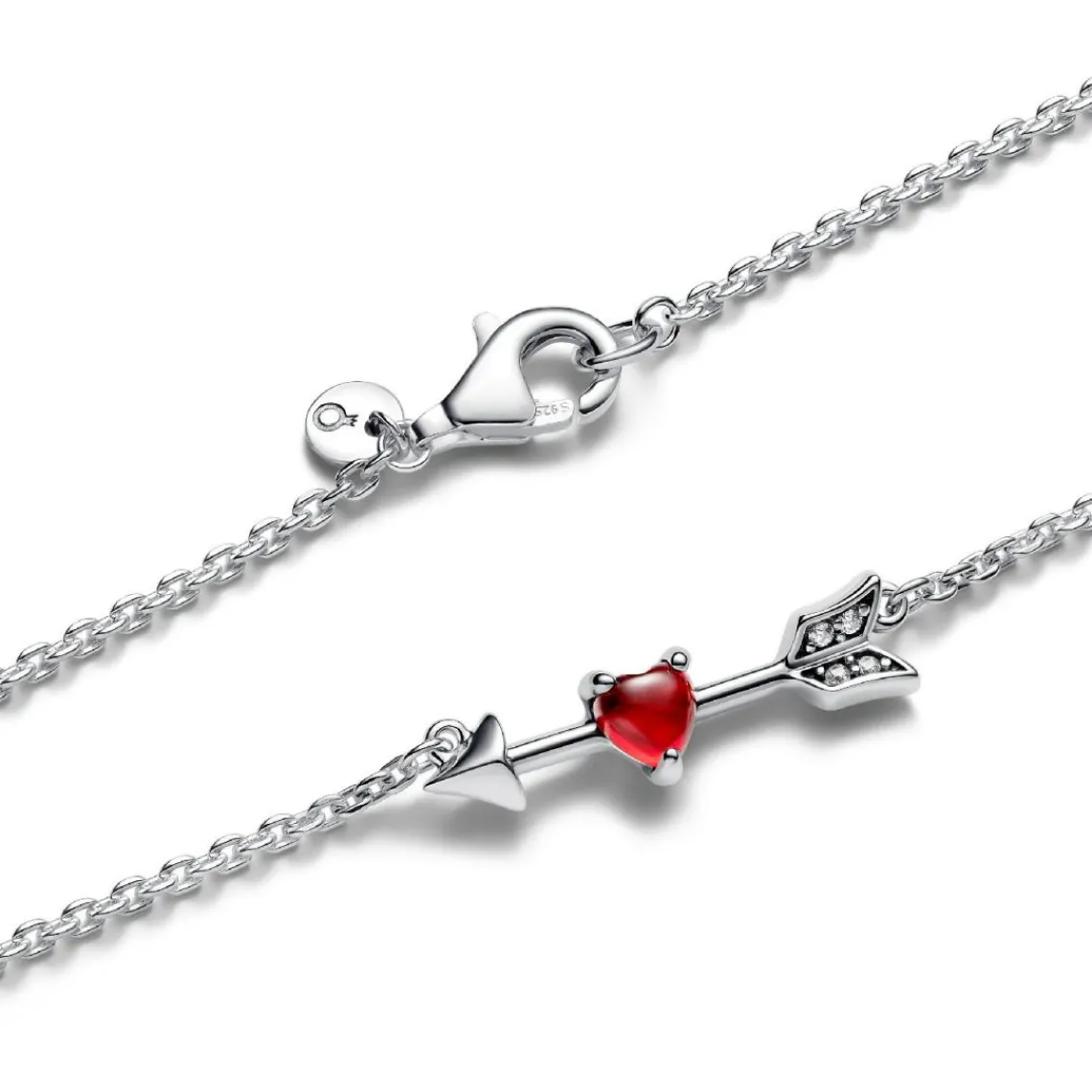 Pandora Collier Flèche & Cœur en Verre de Murano | Femme Collier Et Pendentif