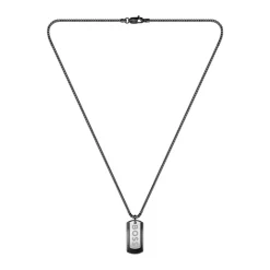 Boss Bijoux Collier Homme Devon - 1580577 Acier Noir | Homme Colliers Et Pendentifs