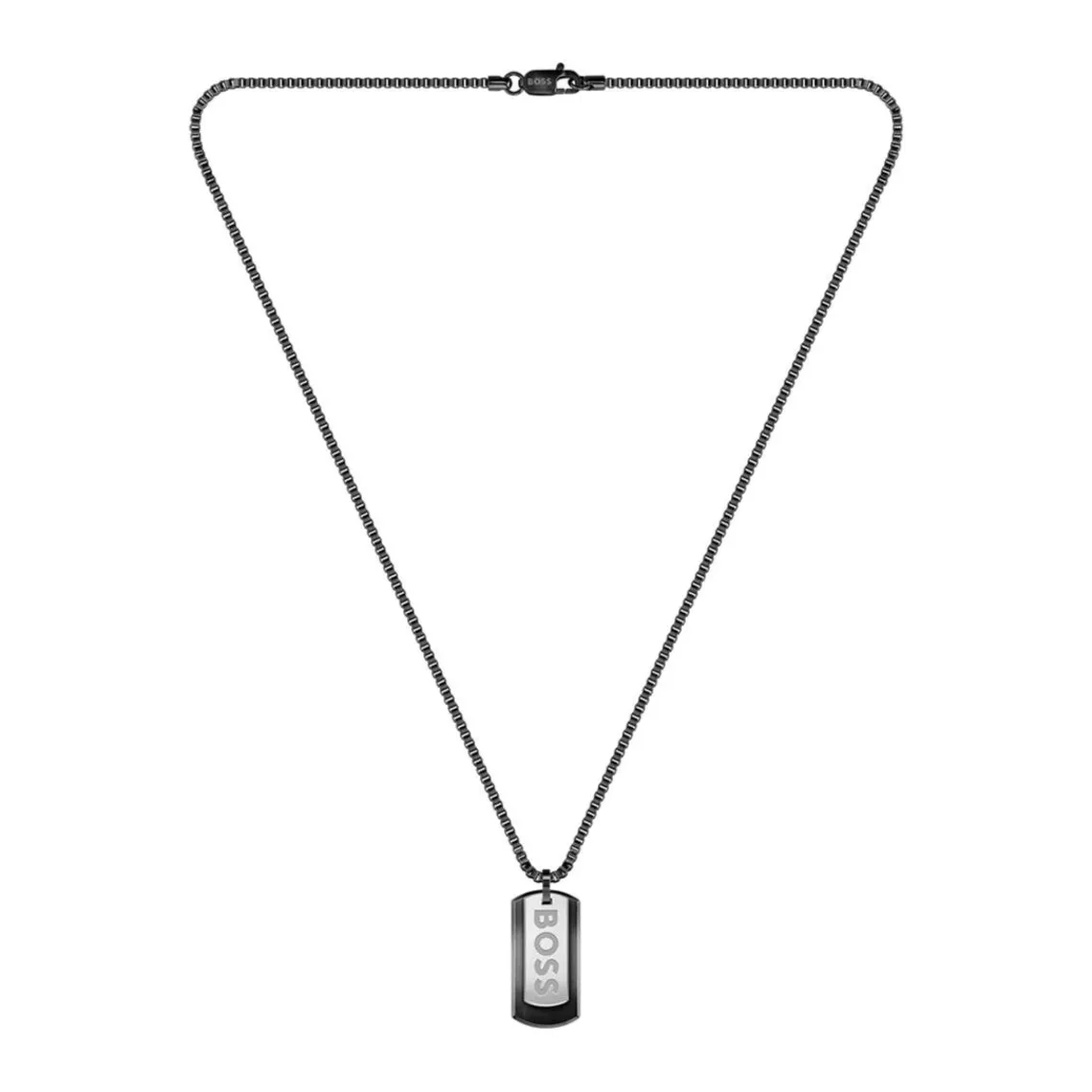 Boss Bijoux Collier Homme Devon - 1580577 Acier Noir | Homme Colliers Et Pendentifs